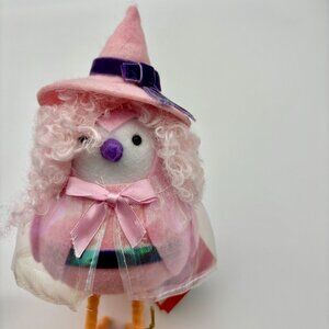 Featherly Friends GLITZY Good Witch Halloween Target Bird Figurine Decoration